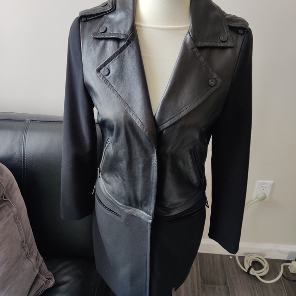 New Rudsak 2 in 1 leather pea coat - Picture 2 of 11